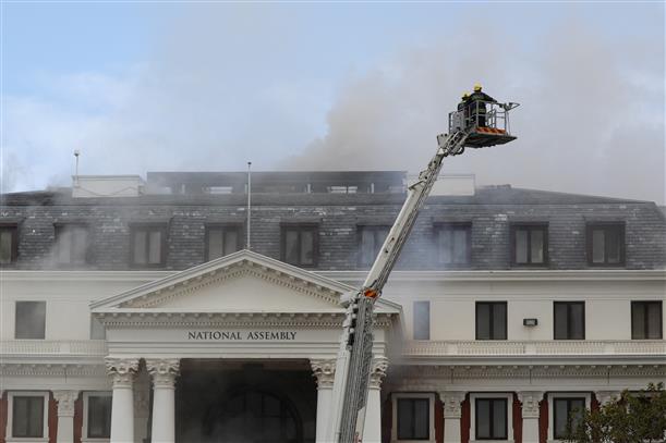 South Africa Parliament Chamber Where Lawmakers Sit Destroyed By Fire