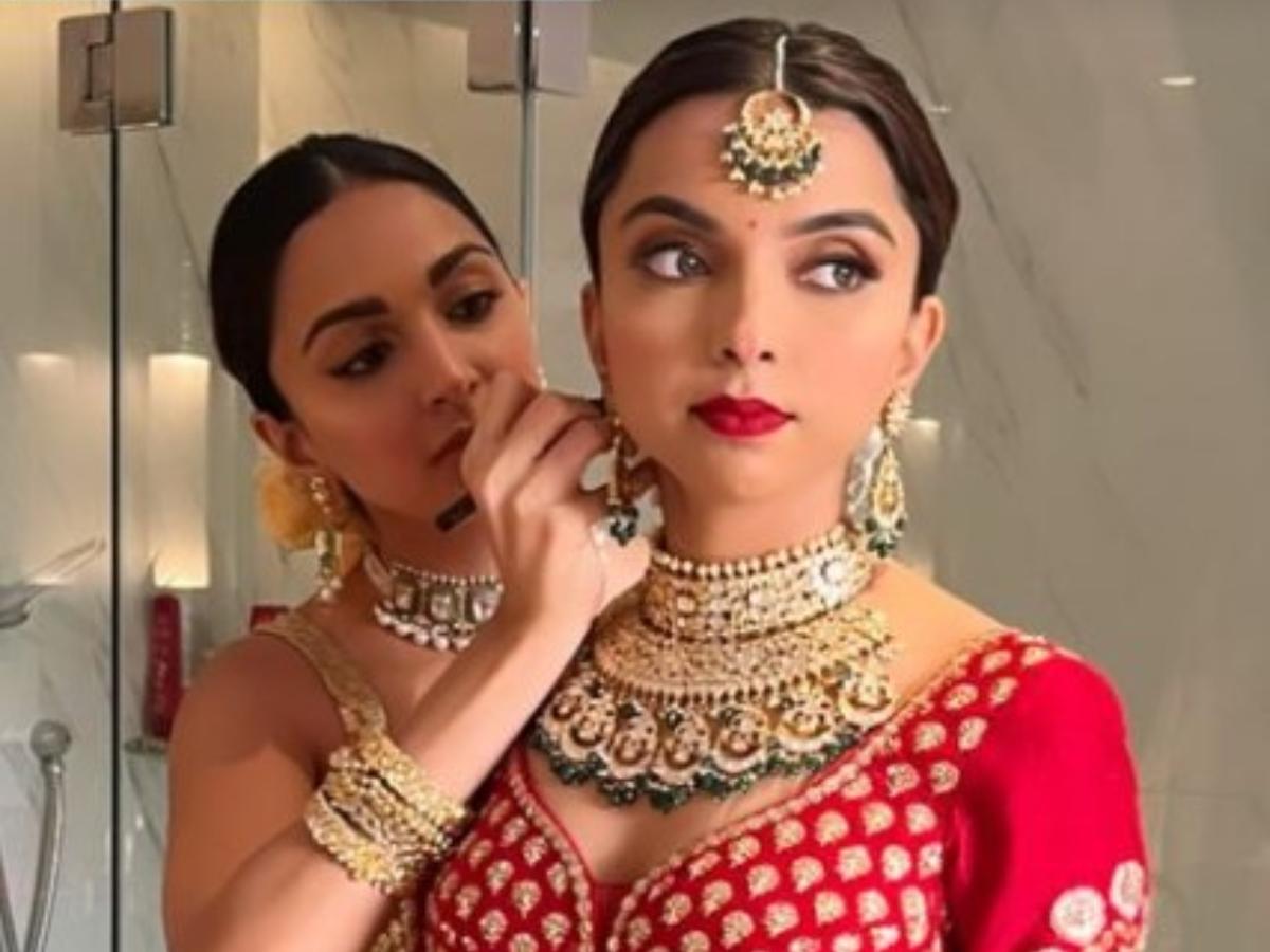 Kiara Advani applies ‘nazar ka tikka’ on sister Ishita Advani on her wedding day; INSIDE pics 