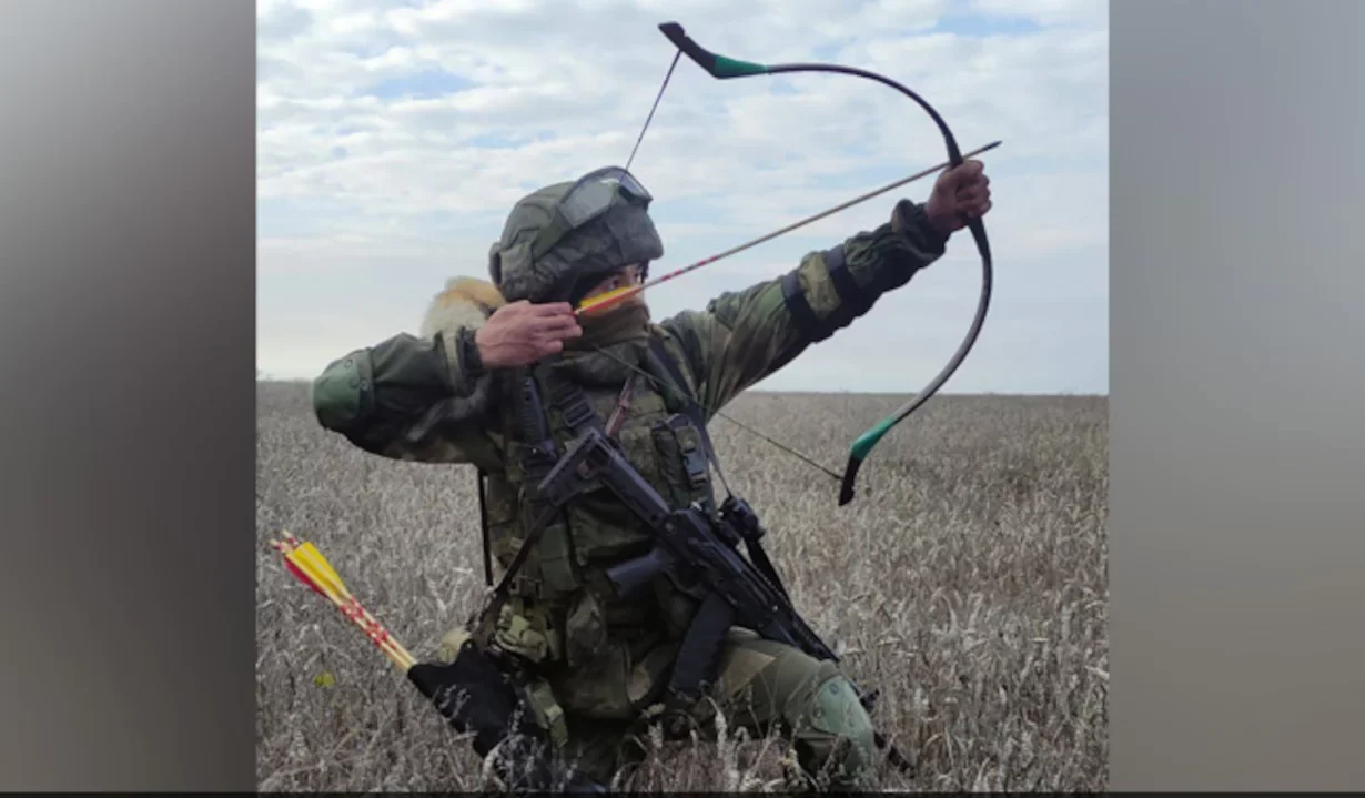 Russian Soldier Using Bow And Arrow During Ukraine War Gets Mocked Online
