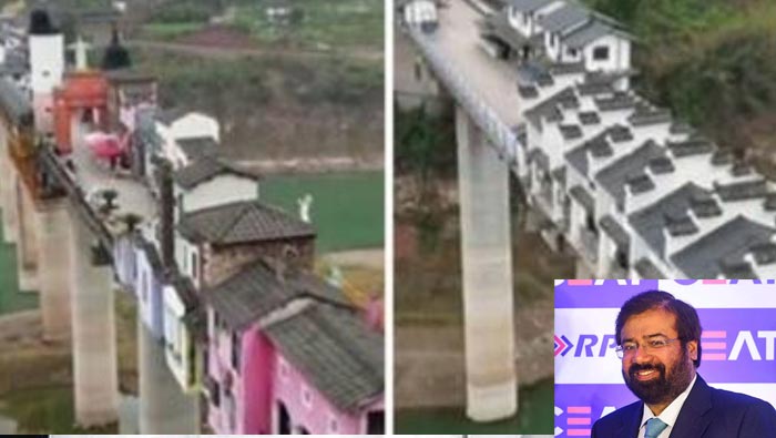 ”Imagine Living Here”: Harsh Goenka Shares Video Of Unique Town In China Built Over Bridge