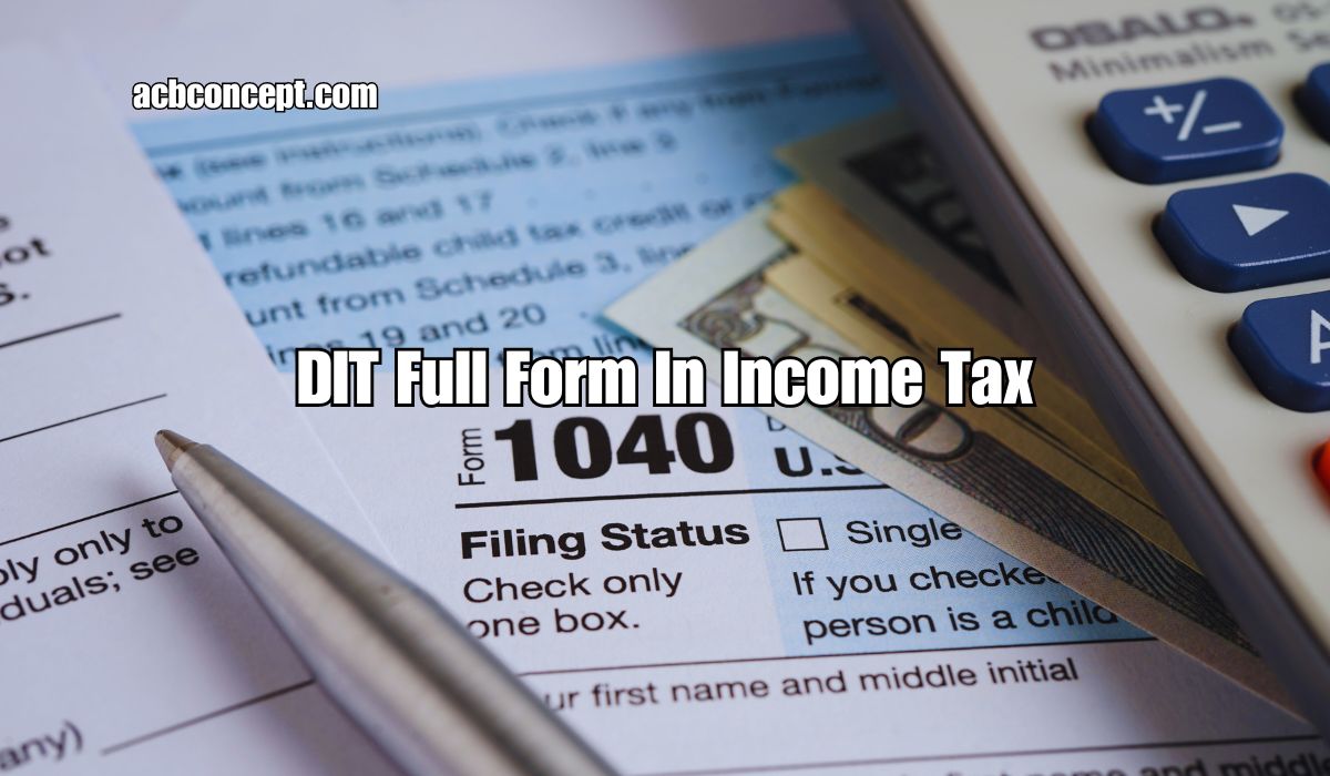 What Is The Full Form Of DIT In Income Tax?