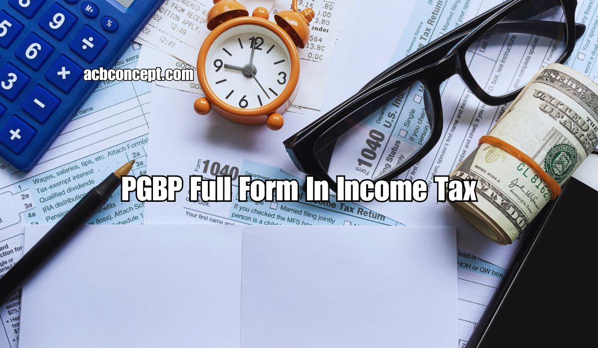 PGBP Full Form In Income Tax