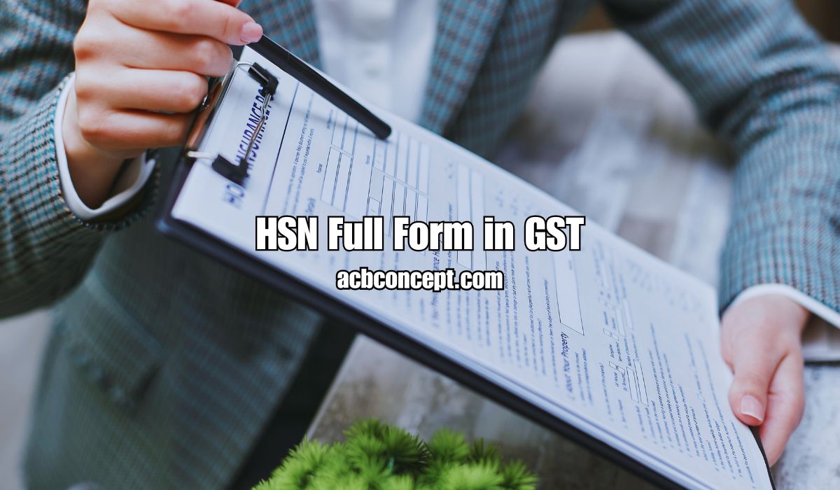 HSN Full Form in GST